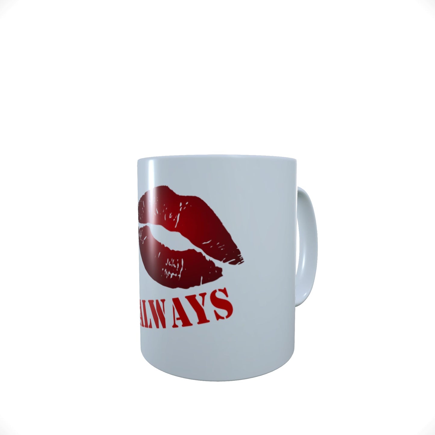 Love Always Lipstick Kiss Valentine's Day Any Occasion Mug Gift