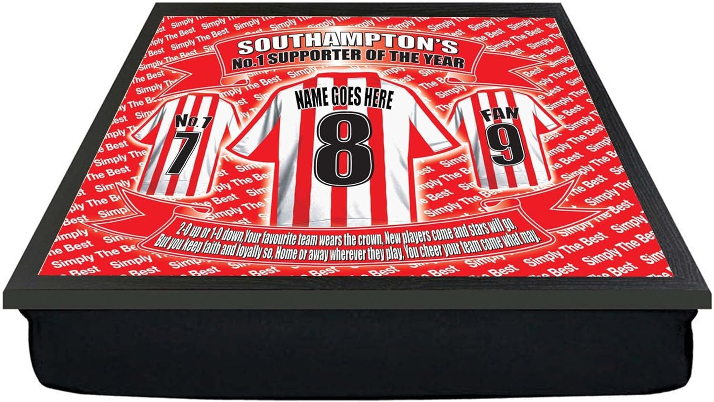Southampton Football Shirt Personalised Lap Tray And Mug Gift Set, SOUTHAMPTON- PersLapMugGiftSet_000