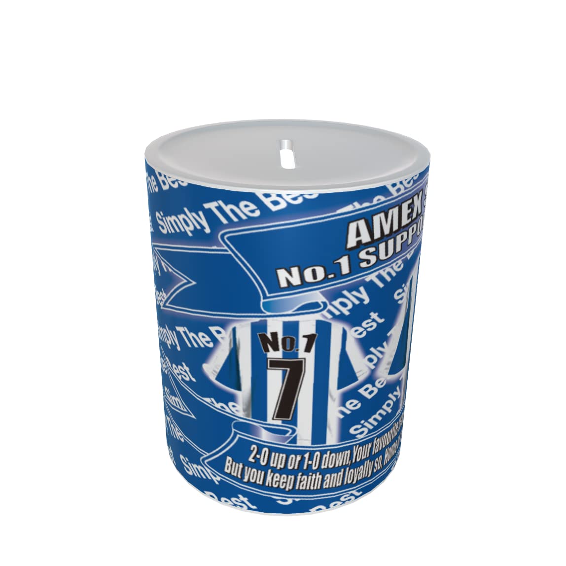 Brighton Football Shirt Personalised Ceramic Money Box Gift