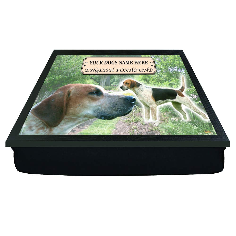 English Foxhound Personalised Dog Breed Gift Lap Tray