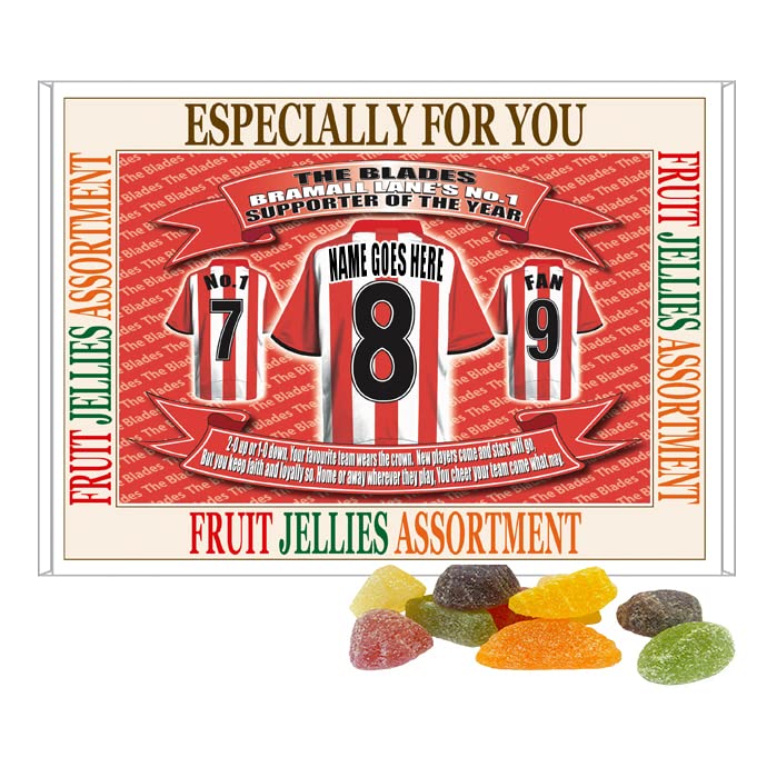 Sheffield U Personalised Football Shirt Gift Boxed Sweets