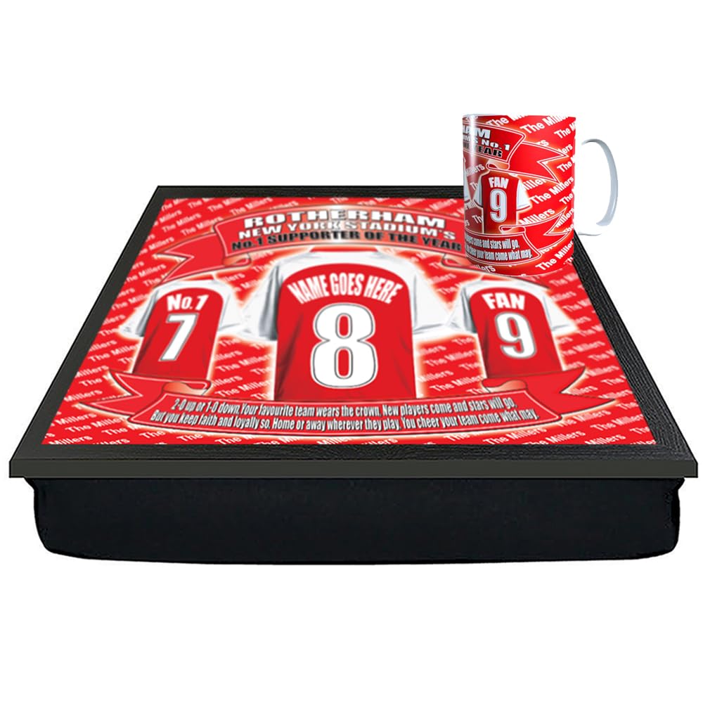 Rotherham Football Club Personalised Shirt Lap Tray And Mug Gift Set