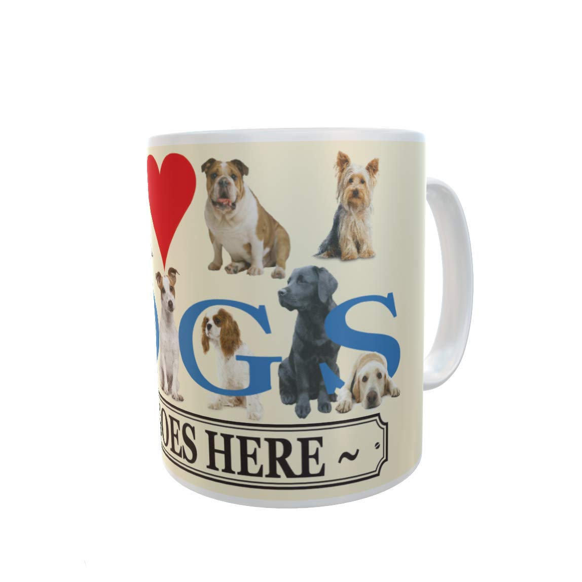 I Love Dogs Personalised Mug Gift