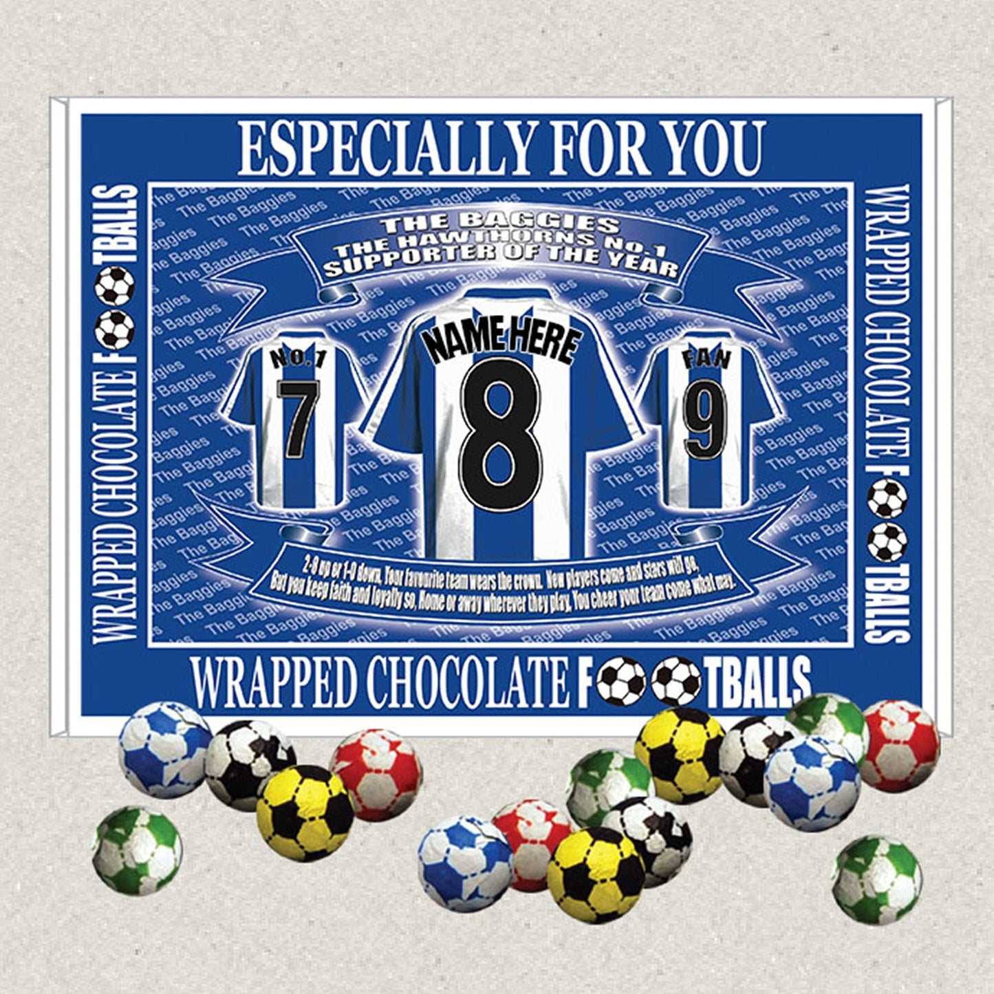 West Brom Personalised Football Shirt Gift Boxed Sweets