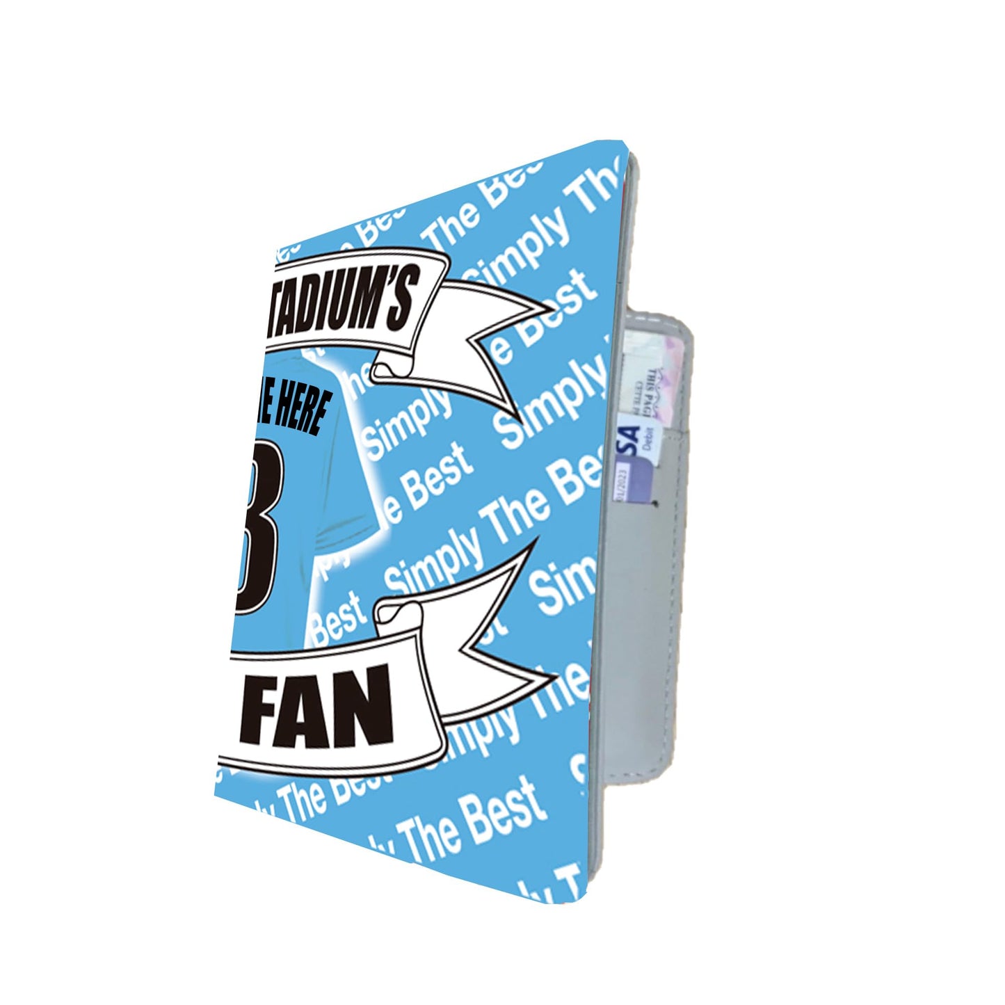Manchester The Blues Football Shirt Personalised Travel Passport Holder Case Gift Present