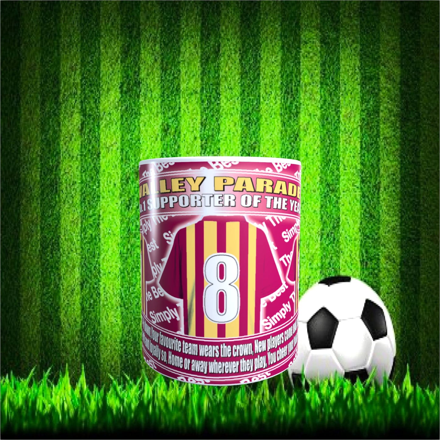 Bradford Football Team Shirt Mug Gift with Chocolate Footballs