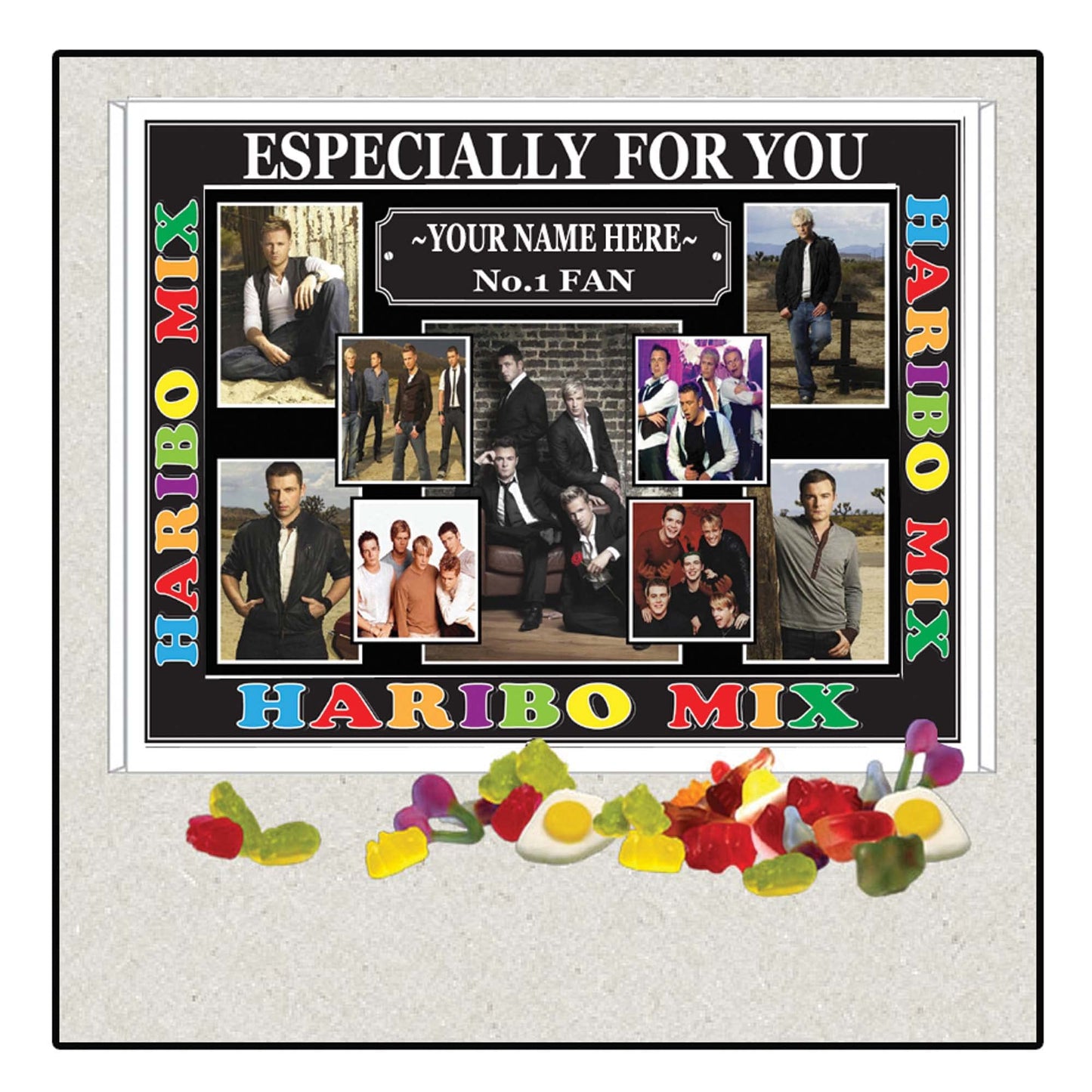 West 'Irish Boy Band' Life Music Icon Personalised Boxed Sweets Gift Present Choice of Sweets