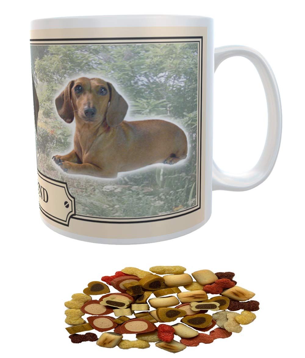 Dachshund Dog Breed Gift Mug with Treats