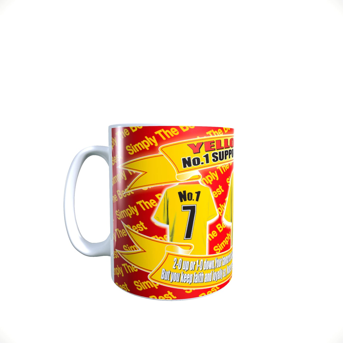 Watford Football Team Shirt Mug Gift with Chocolate Footballs