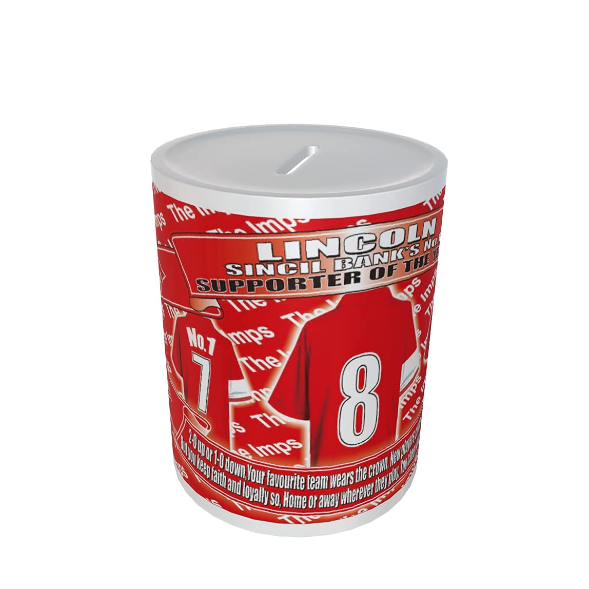 Lincoln Football Shirt Ceramic Money Box Gift