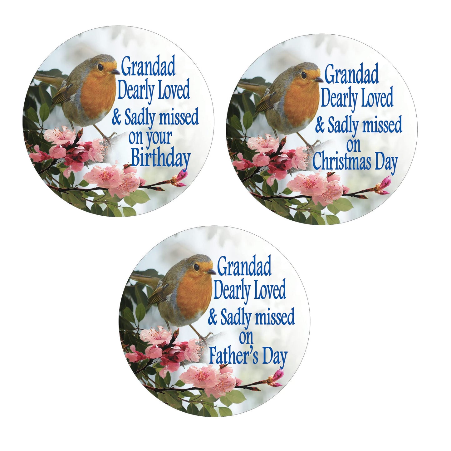 Robin Remembrance Dad – Granddad – Pops – Son – Brother - Uncle Memorial Ceramic Hanging Decoration For Any Occasion - Father’s Day - Birthday - Christmas