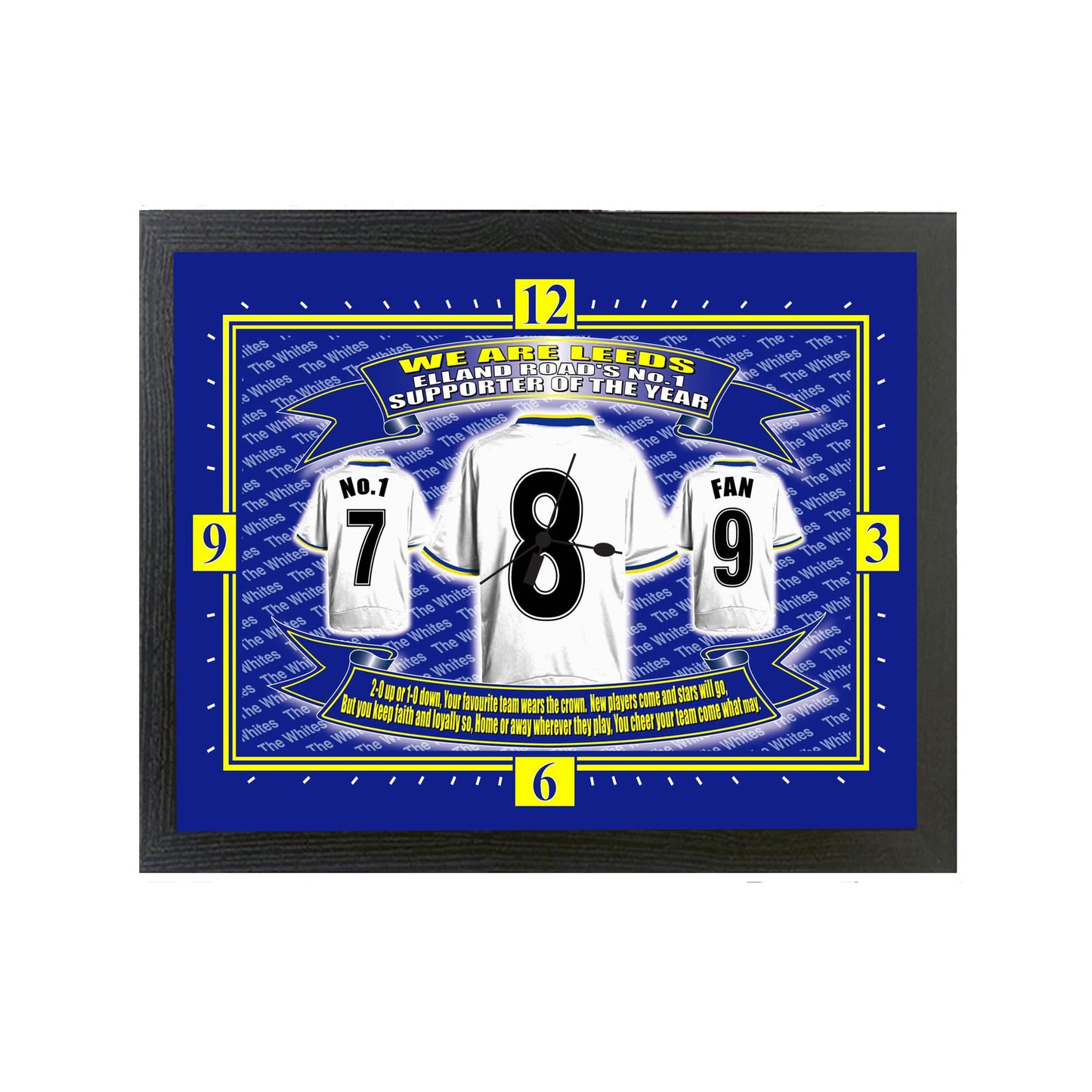 Leeds U Football Shirt Clock Gift Present