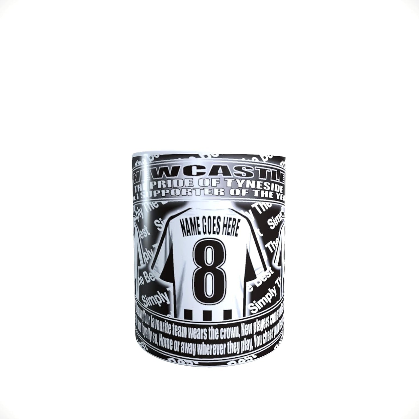 Newcastle Personalised Football Shirt Lap Tray And Mug Gift Set