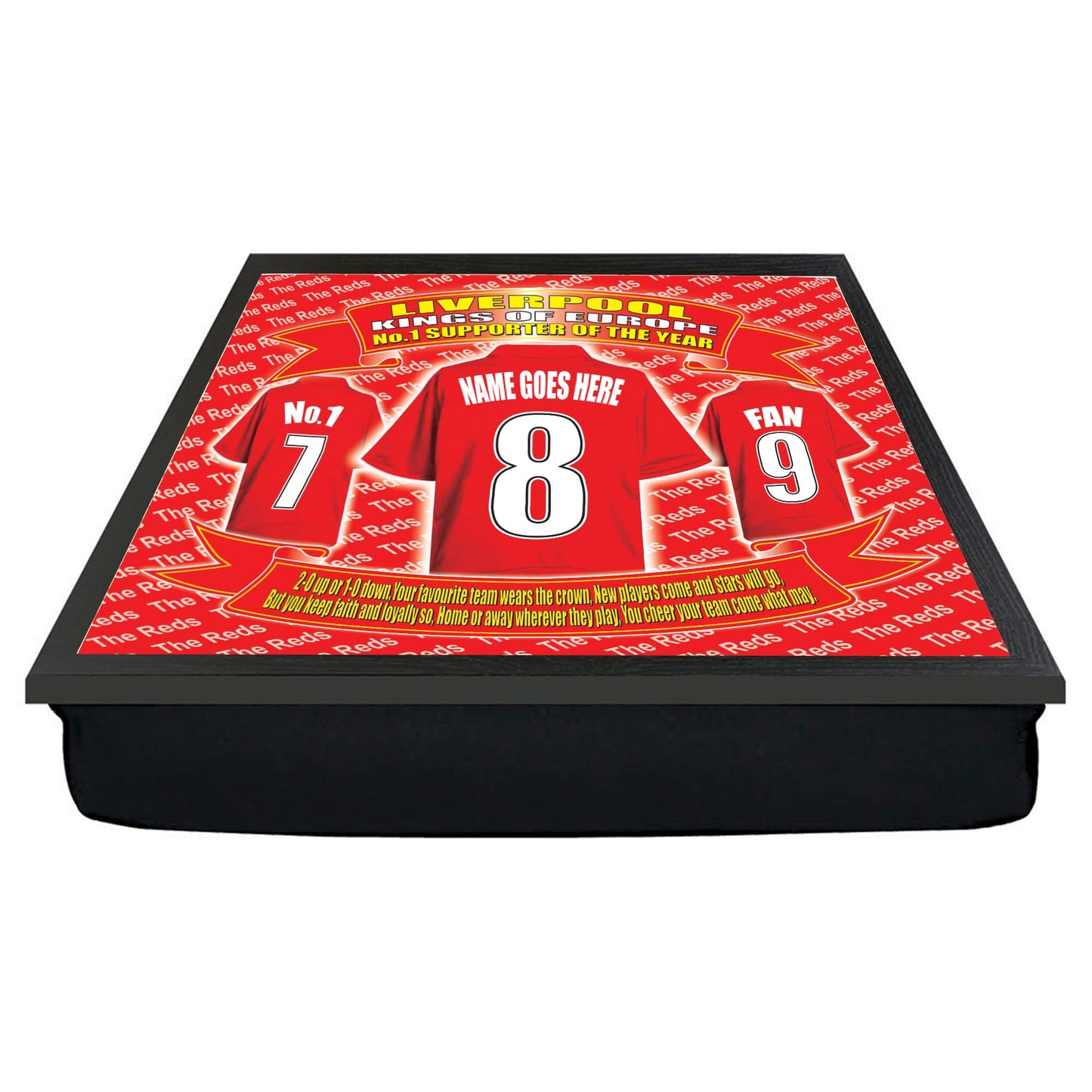 Liverpool Personalised Football Shirt Lap Tray Gift, M, Multicoloured