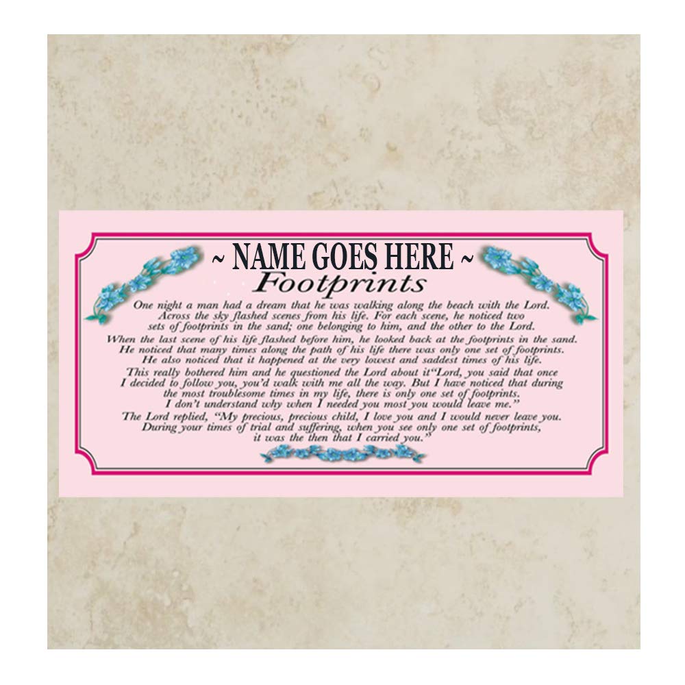 Footprints in The Sand Personalised Poem Verse Gift Mug