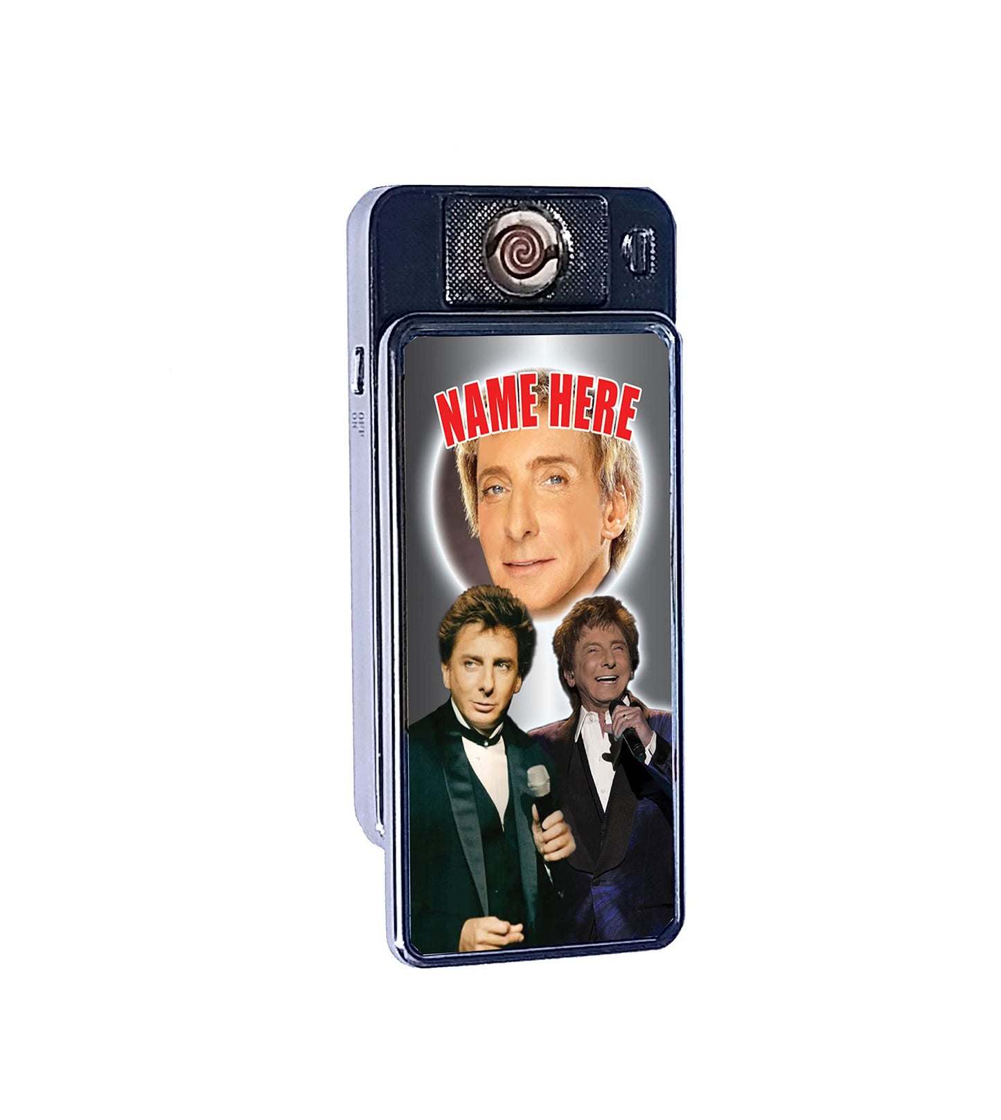 Barry M Personalised Icon Rechargeable Gift Boxed Silver Metal USB Lighter