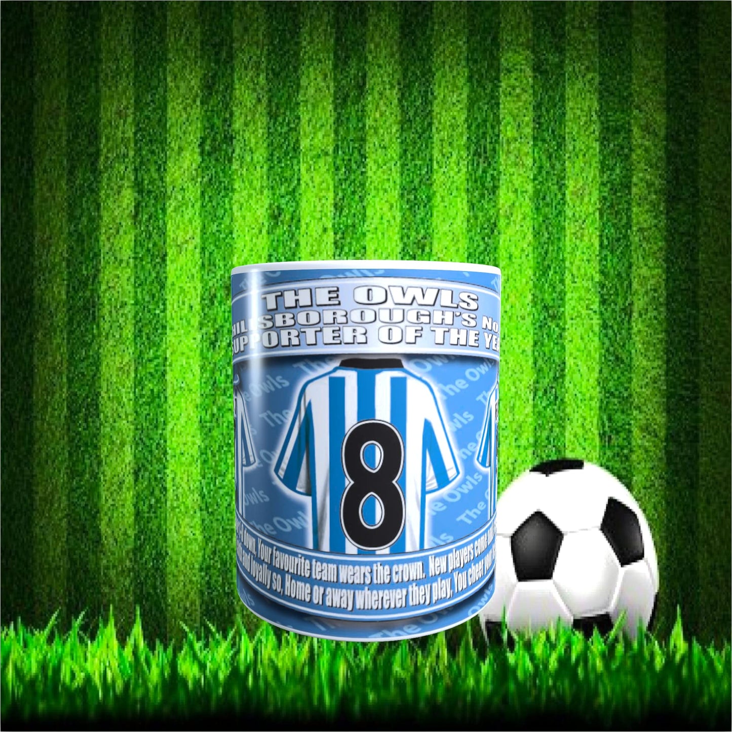 Sheff Wed Football Team Shirt Mug Gift with Chocolate Footballs