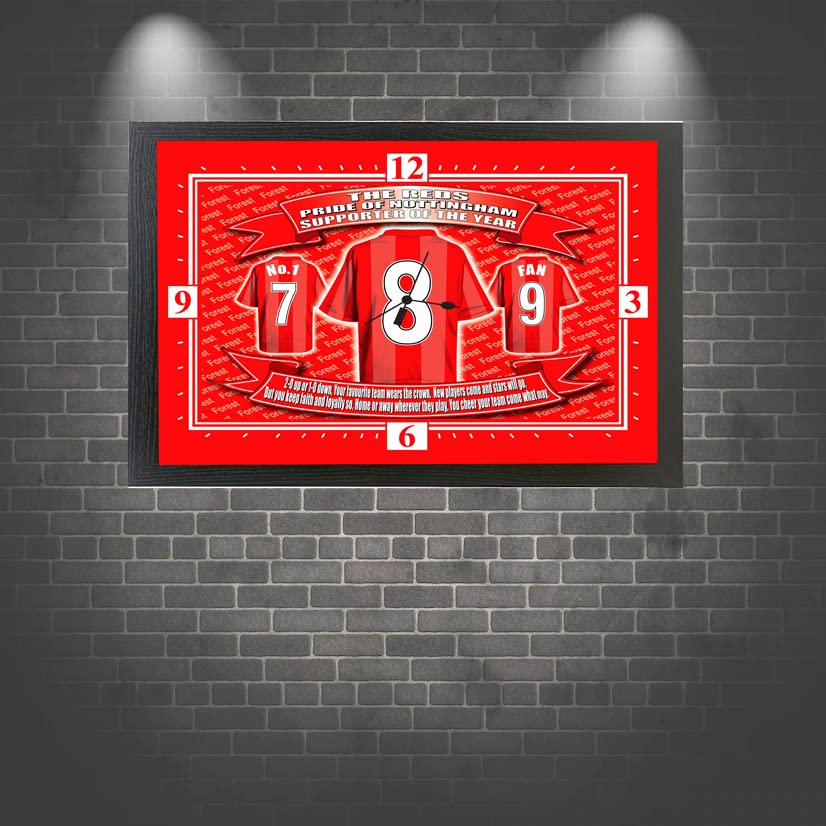 Notts Forest Football Shirt Clock Gift Present