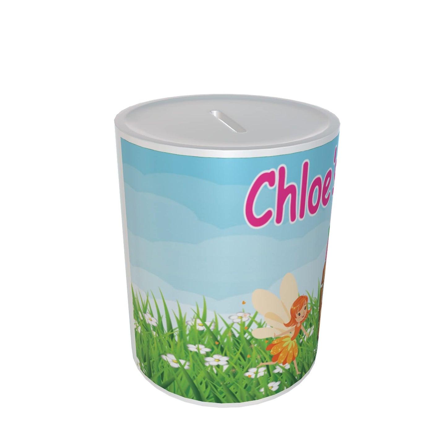 Personalised Kids Fairy Design Ceramic Piggy Bank Money Box Gift