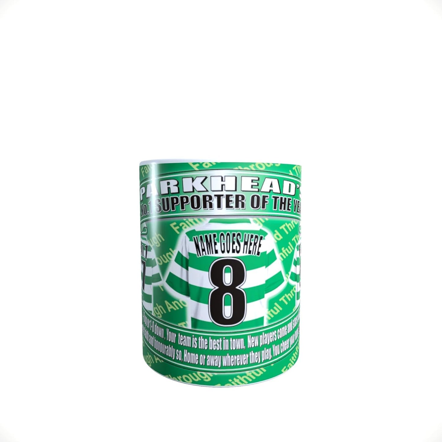 The Celts Personalised Football Club Shirt Lap Tray And Mug Gift Set