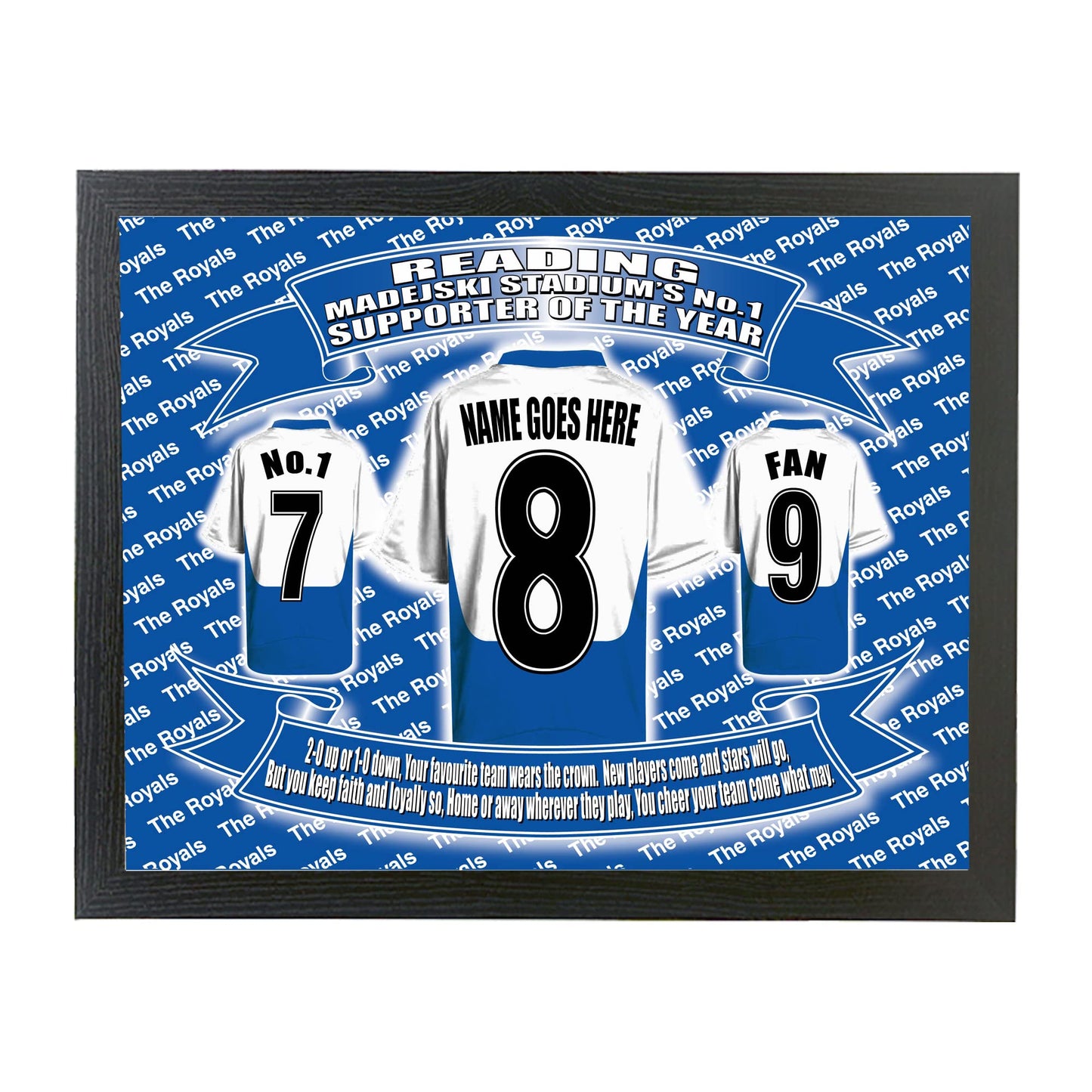 Reading Football Shirt Personalised Picture Gift