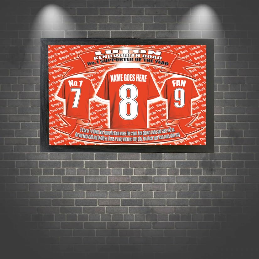 Luton Football Shirt Personalised Picture Gift