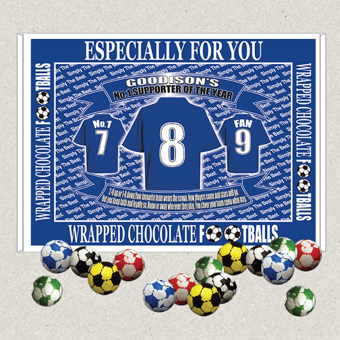 The People's Club Football Shirt Gift Boxed Sweets Team-Everton