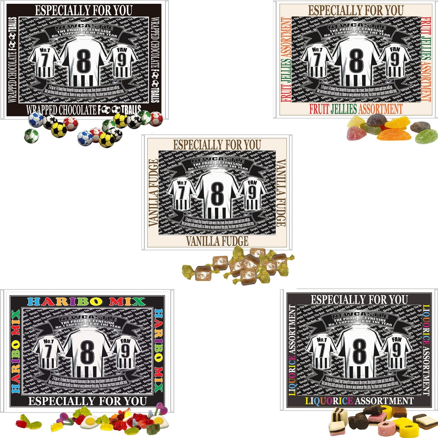 Newcastle Football Shirt Gift Boxed Sweets