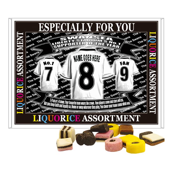Swansea Football Shirt Personalised Gift Boxed Sweets Variety