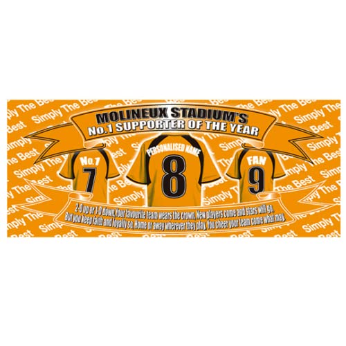 Wolves Football Shirt Personalised Ceramic Money Box Gift