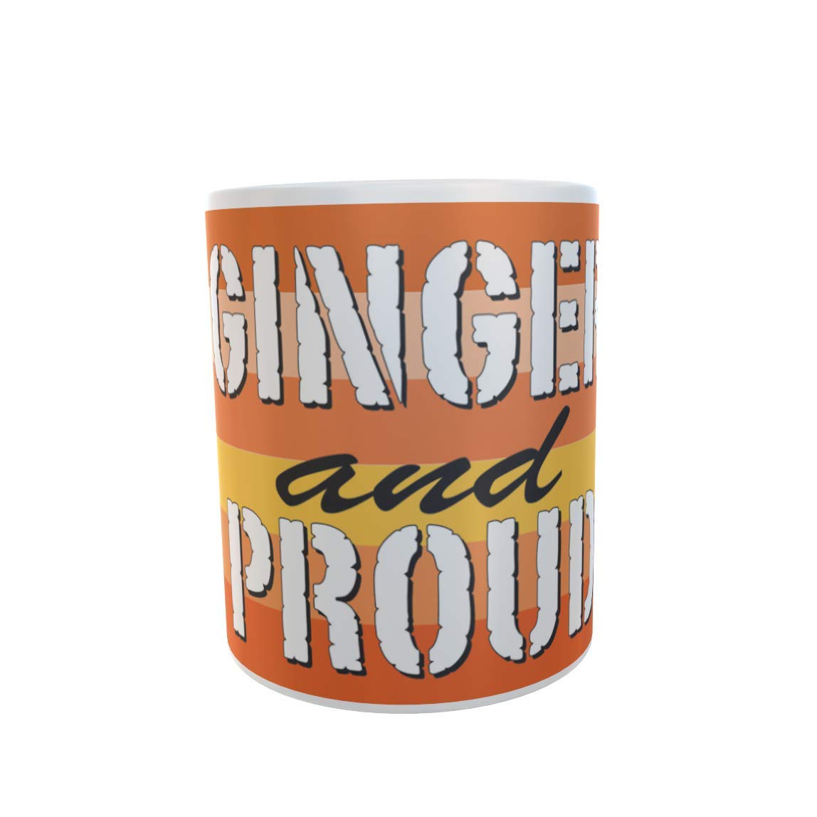 Ginger and Proud Rainbow Stripe Ceramic Gift Mug
