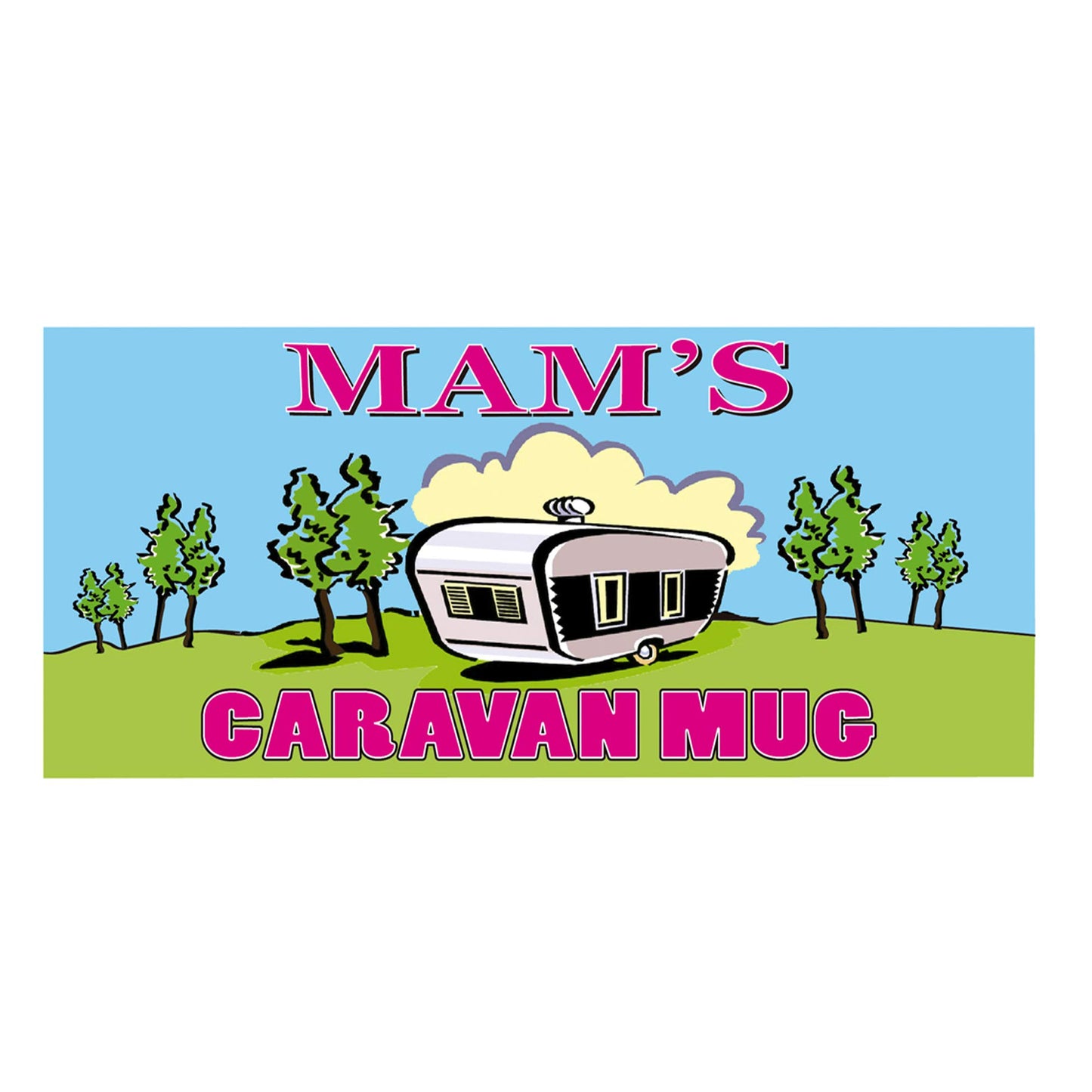 Mam's Home is Where You Park It Personal Ceramic Caravan Mug Gift
