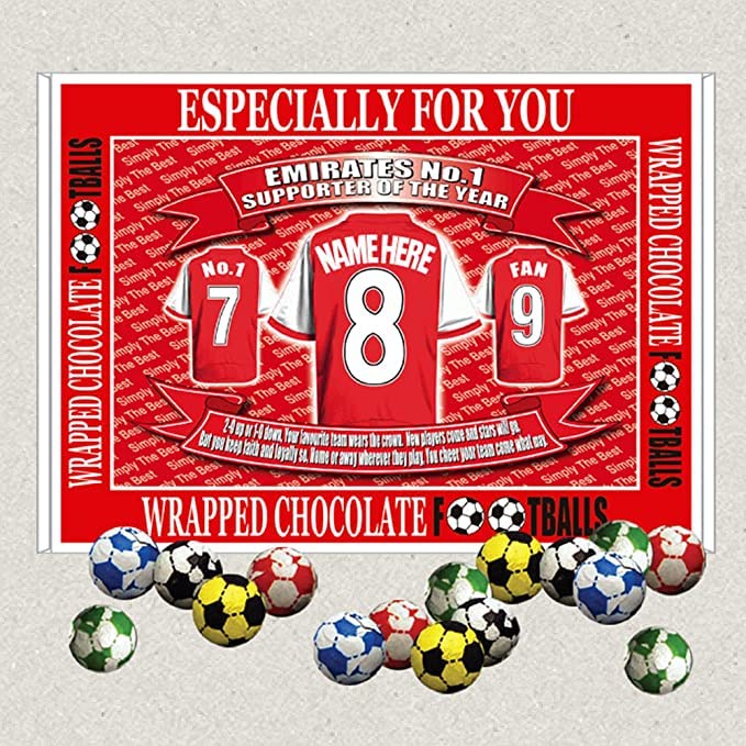 Gooners Football Shirt Personalised Gift Boxed Sweets