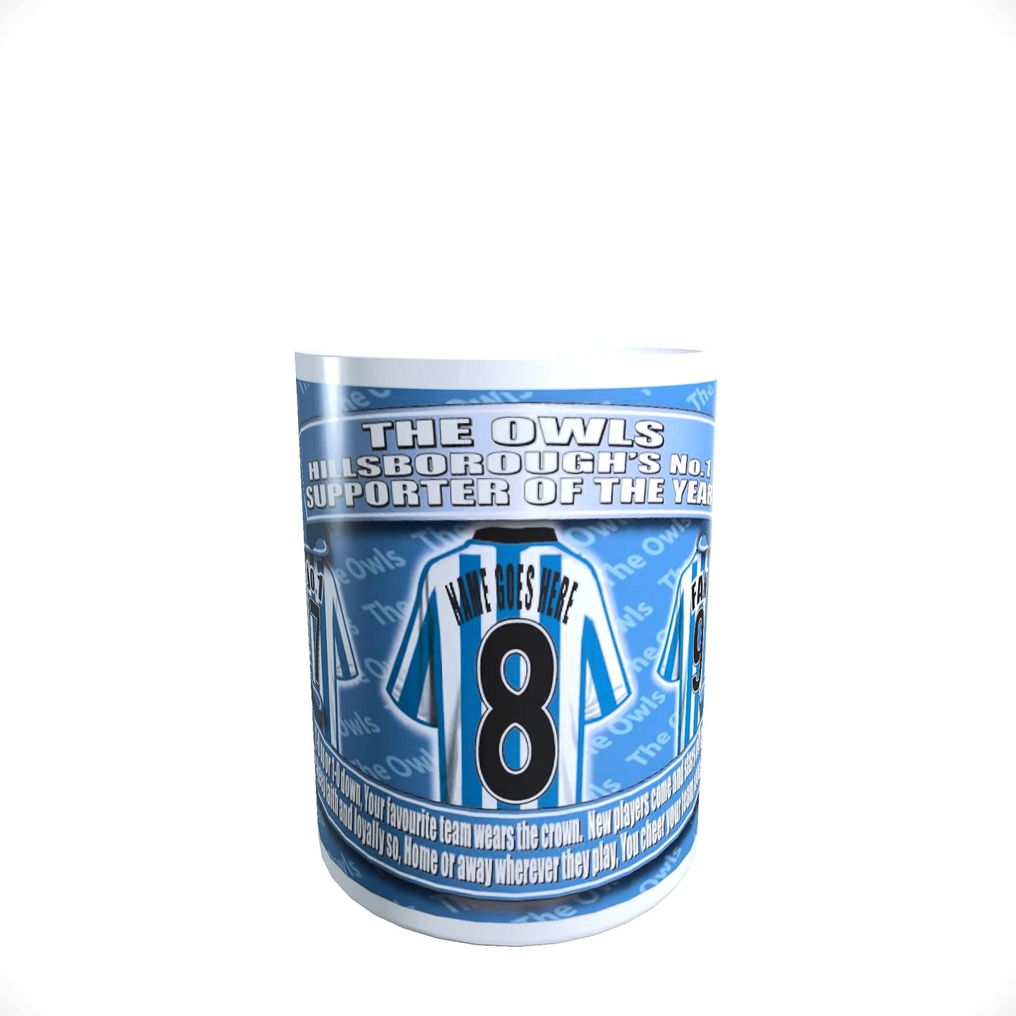 Sheff Wednesday Football Shirt Personalised Ceramic Money Box Gift