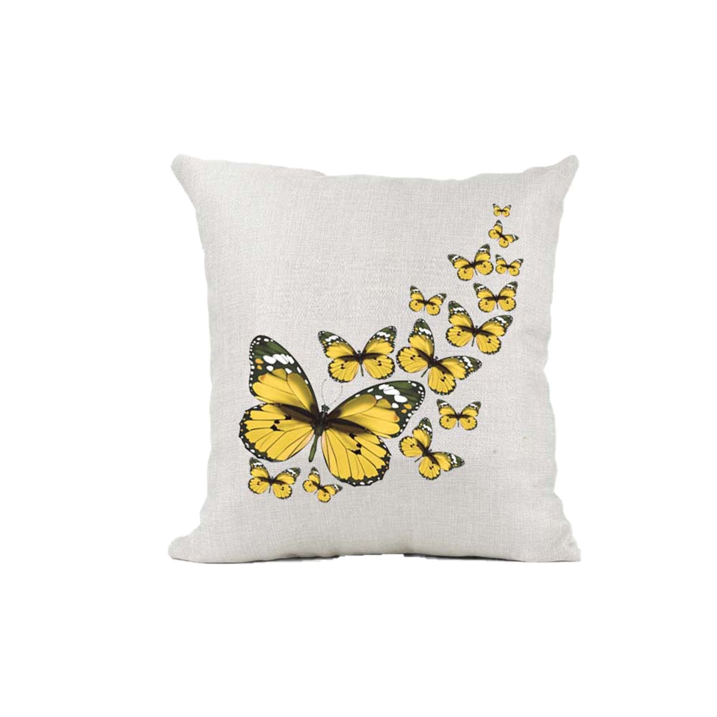 Butterfly Display Naturally Woven Linen Style Cushion Cover Pillow Gift Available In Choice Of Colours