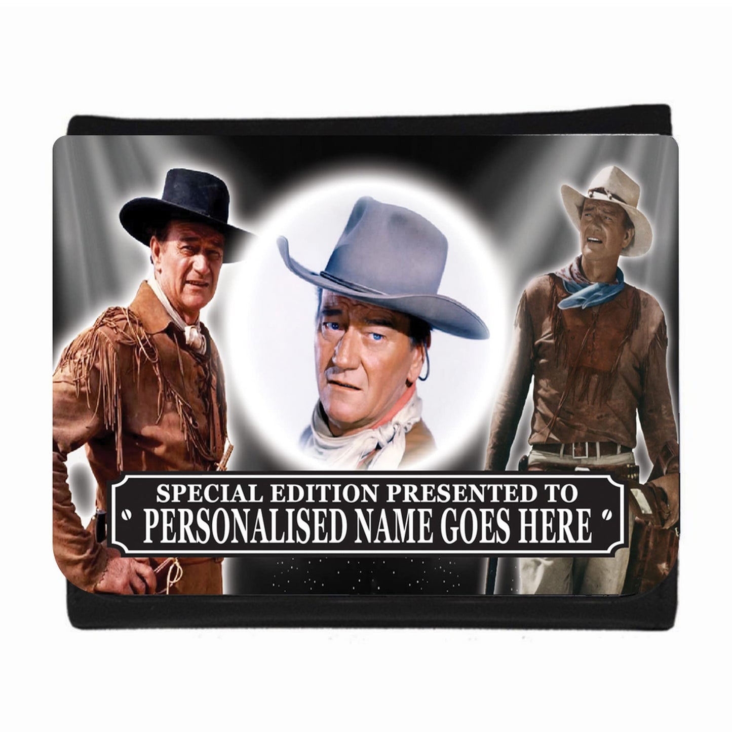 J Wayne Cowboy Icon Personalised Wallet Gift Westerns-John