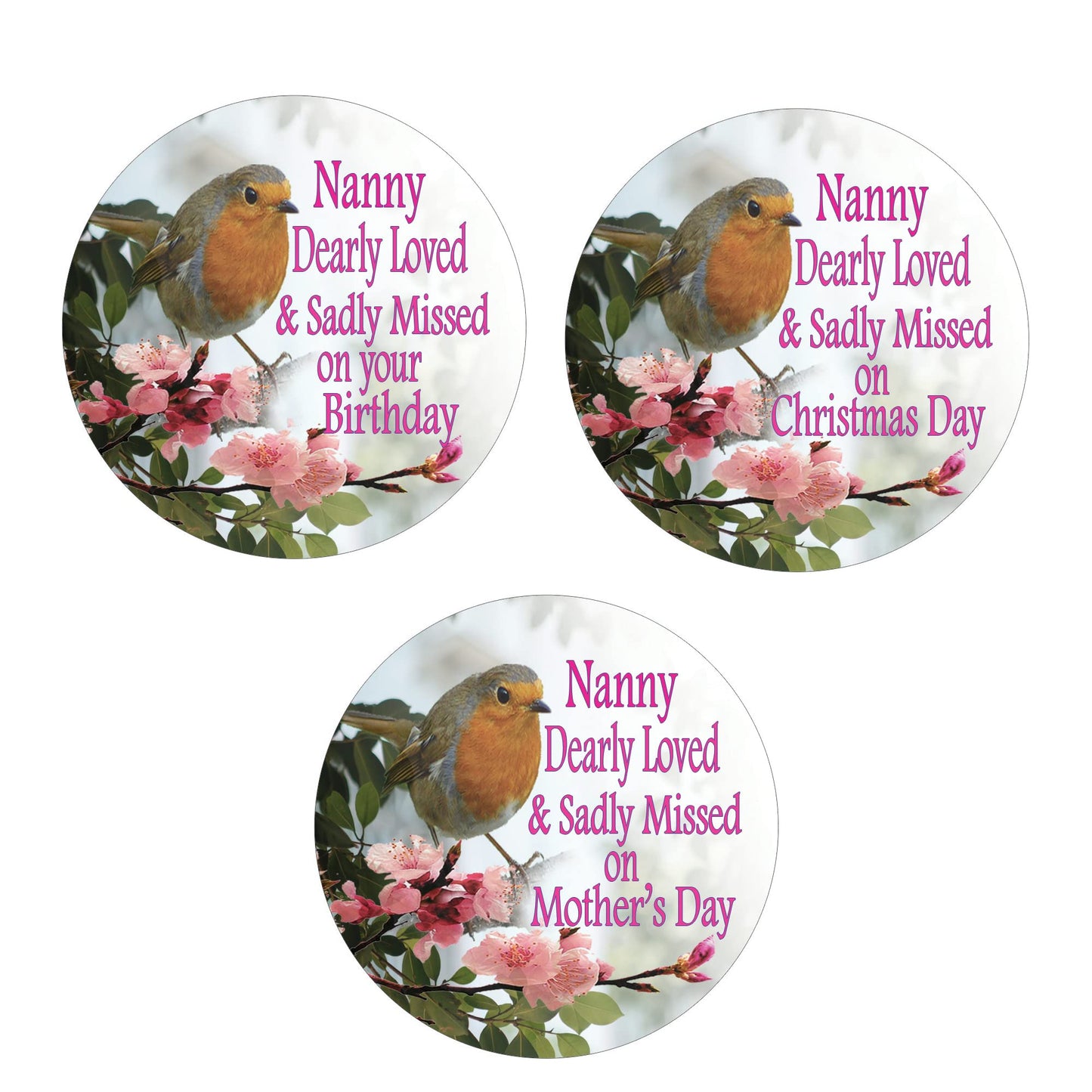 Robin Remembrance Mum- Mom - Mummy - Daughter - Grandma - Nanny - Nanna - Sister - Auntie Memorial Ceramic Hanging Decoration For Any Occasion - Mother’s Day - Birthday - Christmas
