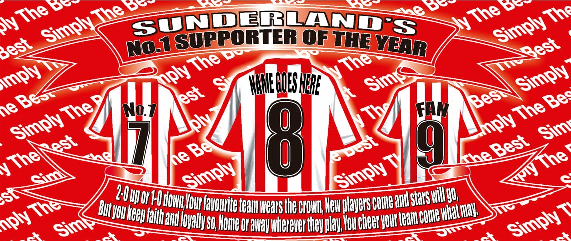 Sunderland Football Team Shirt Personalised Mug Gift with Chocolate Footballs