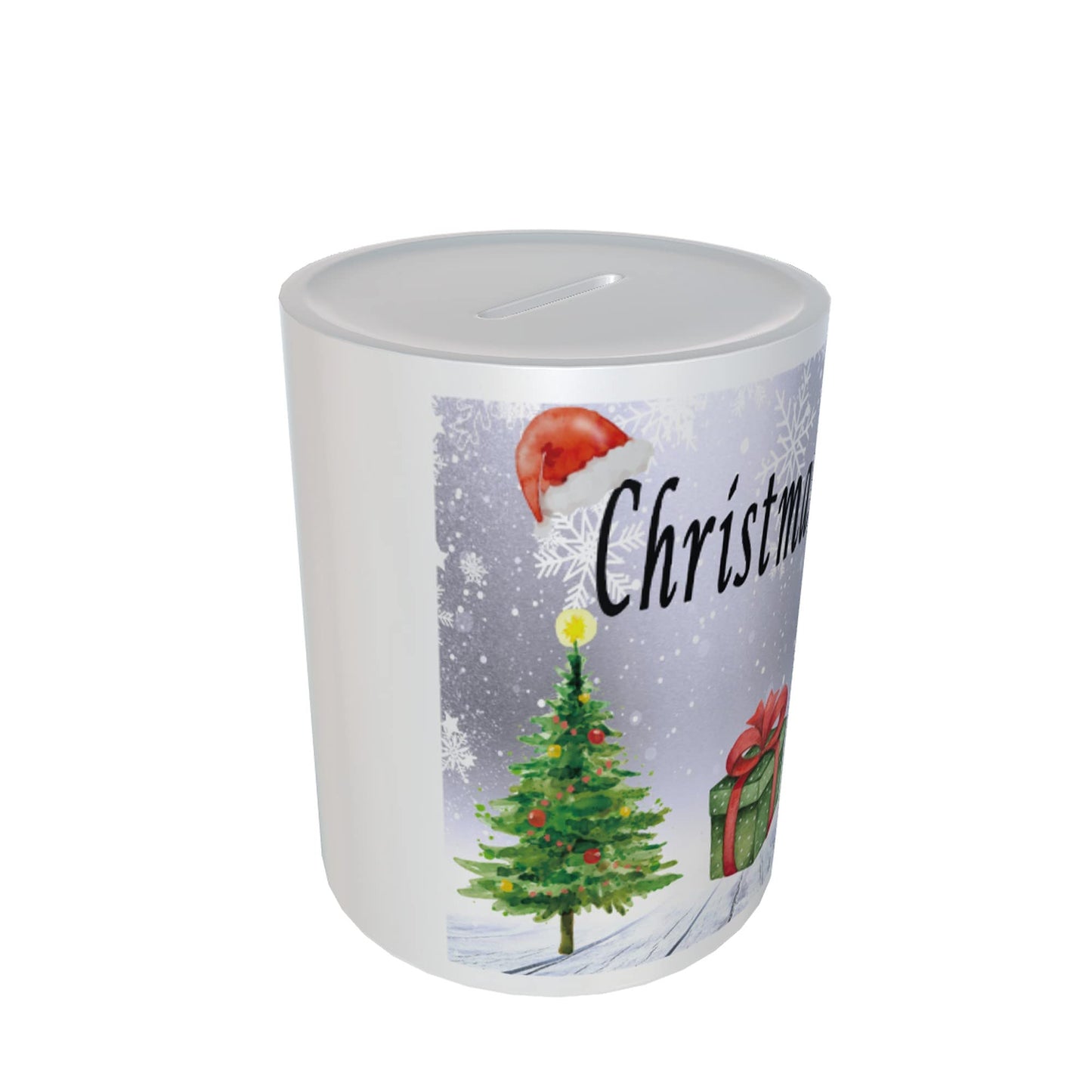 Christmas Fund Piggy Bank Ceramic Money Box Gift - White