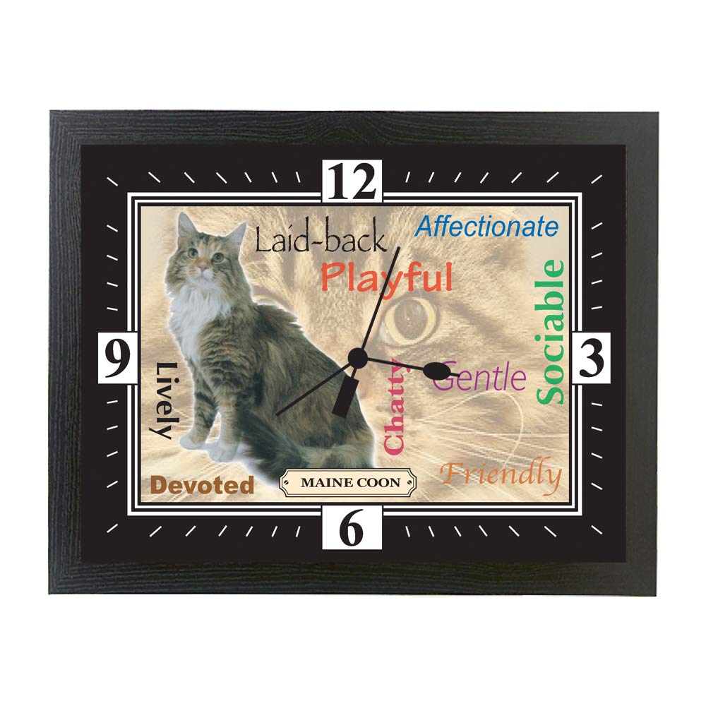 Maine Coon Cat Breed Gift Clock