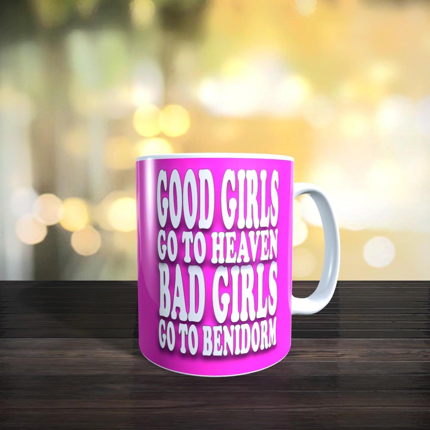 Good Girls Go to Personalised Destination Novelty Slogan Mug Gift