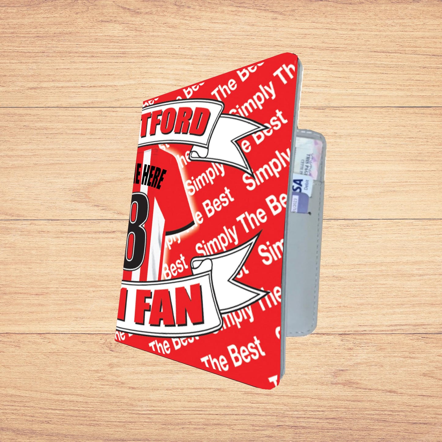 Brentford Football Shirt Personalised Travel Passport Holder Case Gift Present