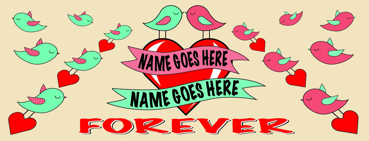 Two Birds Love Heart Forever Valentine's Day Any Occasion Mug Gift
