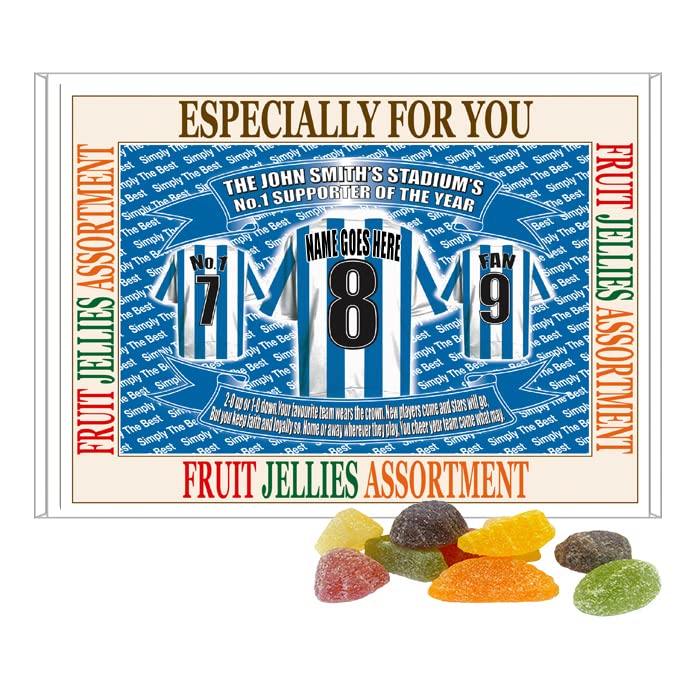 Huddersfield Football Shirt Personalised Gift Boxed Sweets Variety