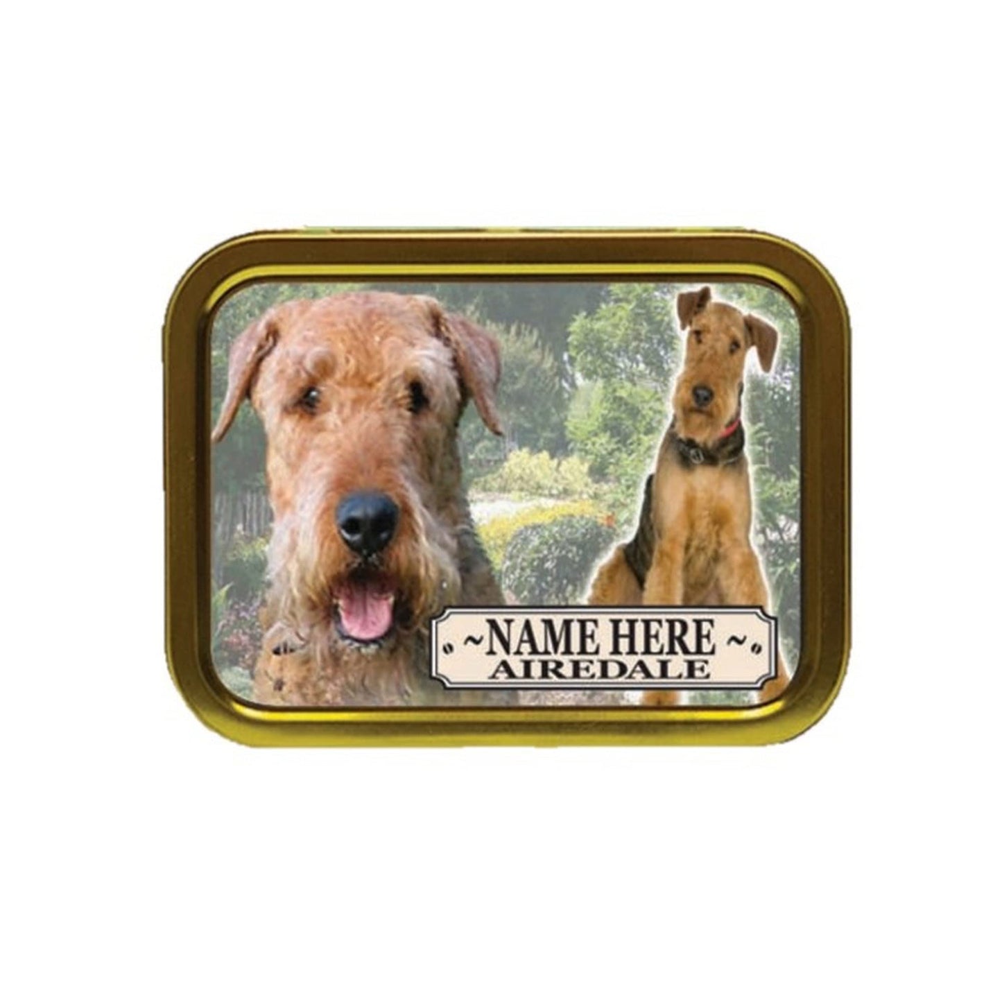 Airedale Dog Breed Personalised Tobacco Tin & Products Gift