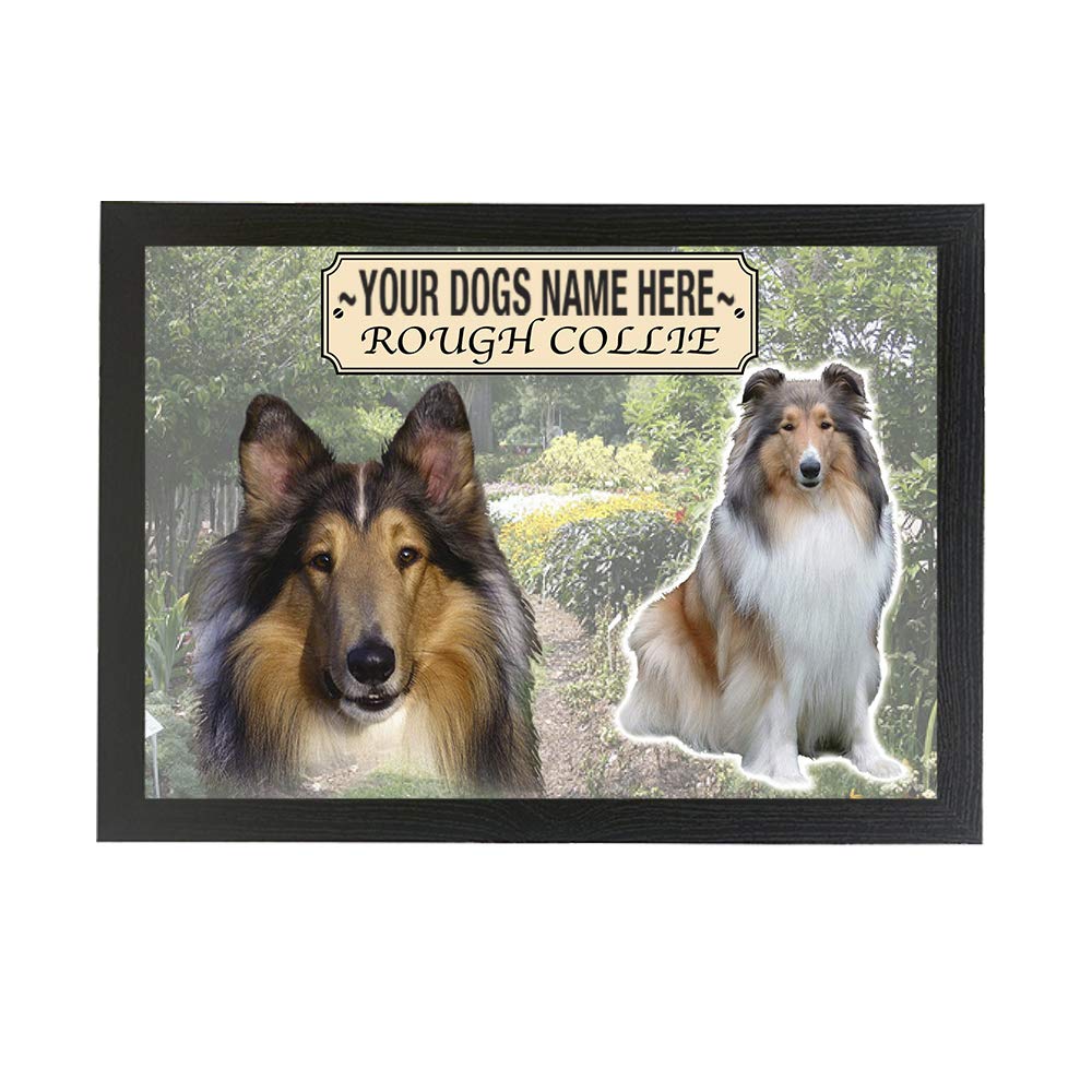 Rough Collie Personalised Dog Breed Gift Lap Tray