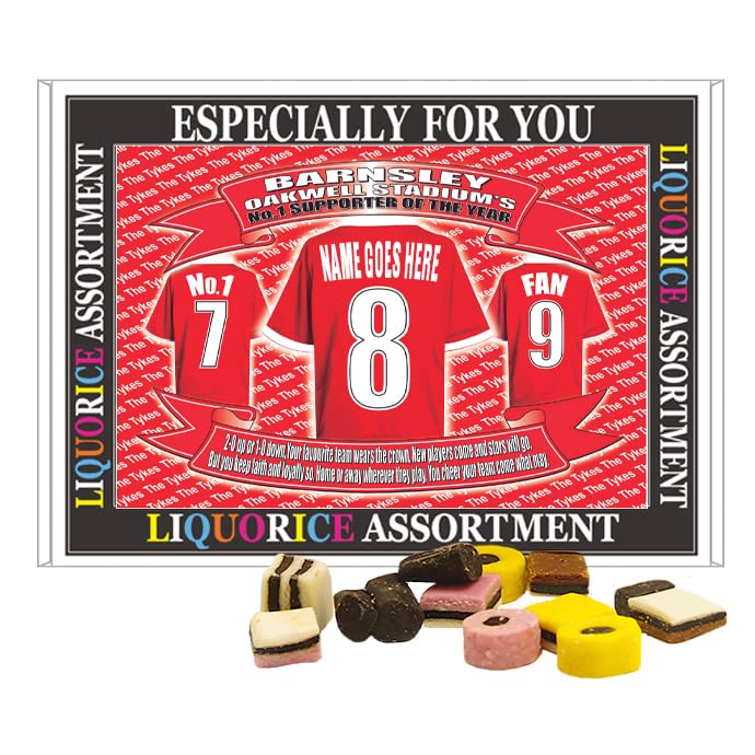 Barnsley Football Shirt Personalised Gift Boxed Sweets