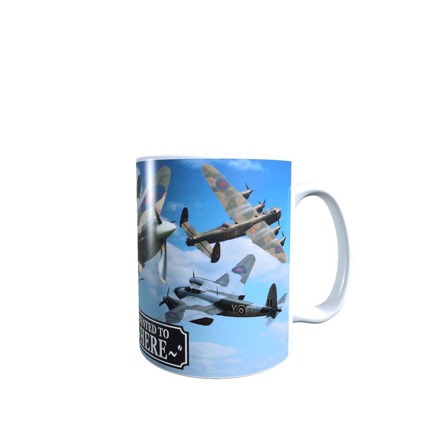 WWII Planes Spitfire Lancaster Personalised Mug Gift