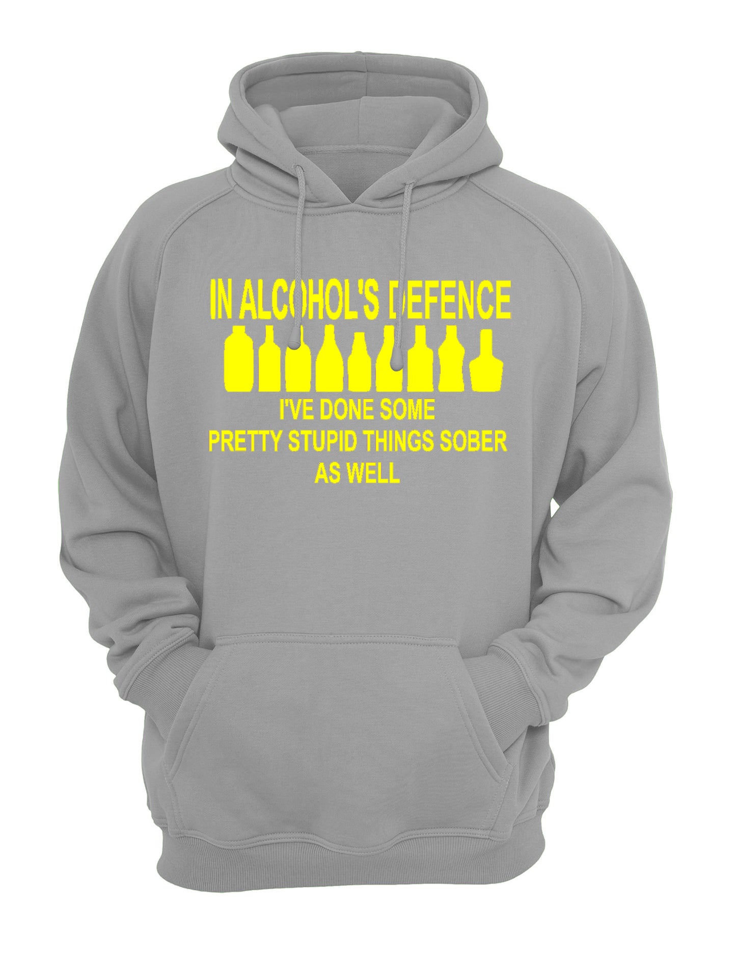In Alcohol's Defence Unisex Casual Hoody, Sweatshirt, Sweat Black, Grey