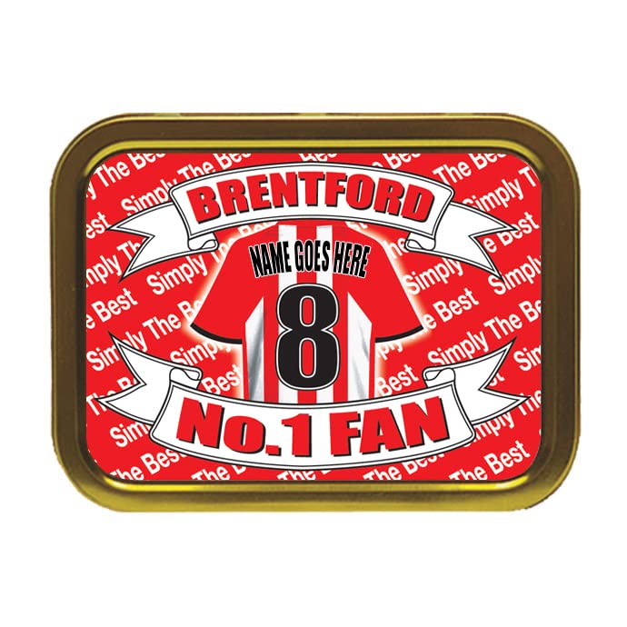 Brentford Football Shirt Personalised Tobacco Storage Tin & Products